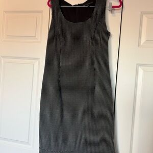 White House Black Market Black and White Midi Dress